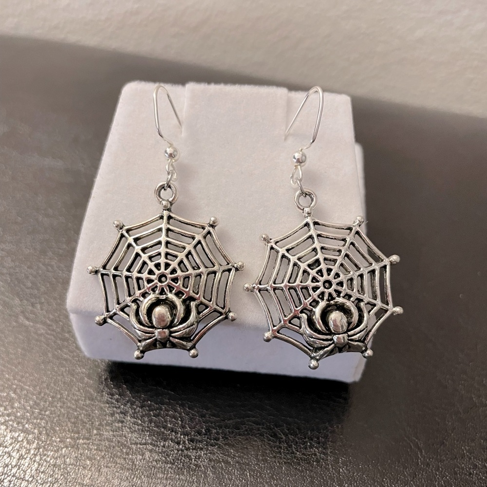 Handmade Spider Web Earrings